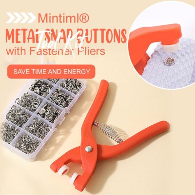 🔥HOT SALE NOW 49% OFF 🎁Metal Snap Buttons with Fastener Pliers Tool Kit